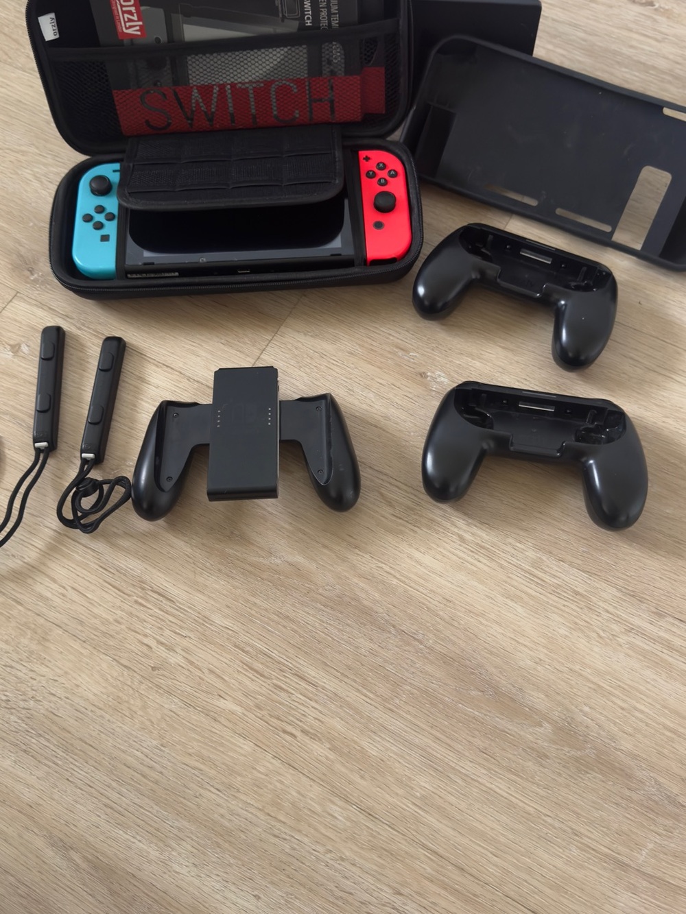 Nintendo Console with Neon Blue & Neon Red Joy-Con Controllers